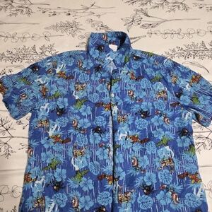 Marvel Blue Floral Patterned Men's Shirt